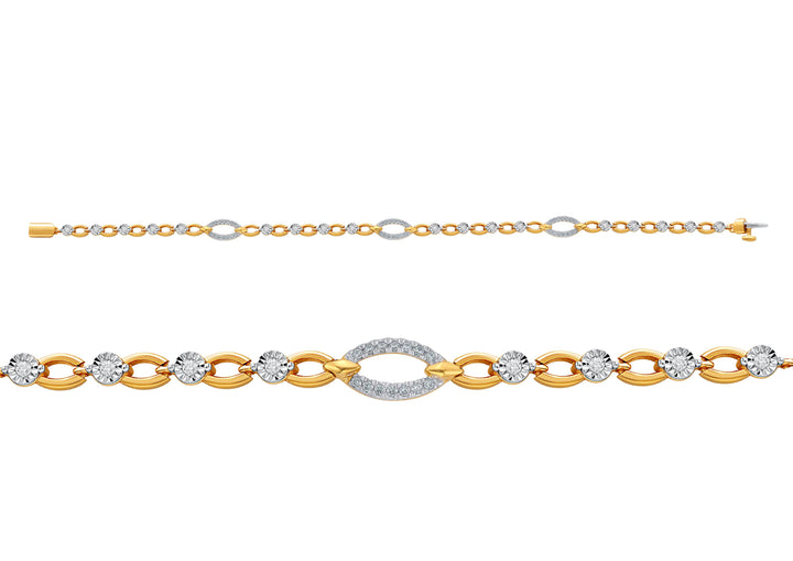 10K 1.00ct Diamond Bracelet