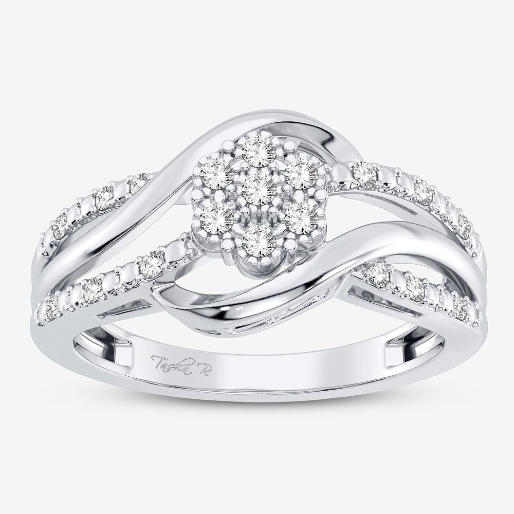 Dazzling 10K 0.10CT DIAMOND RING