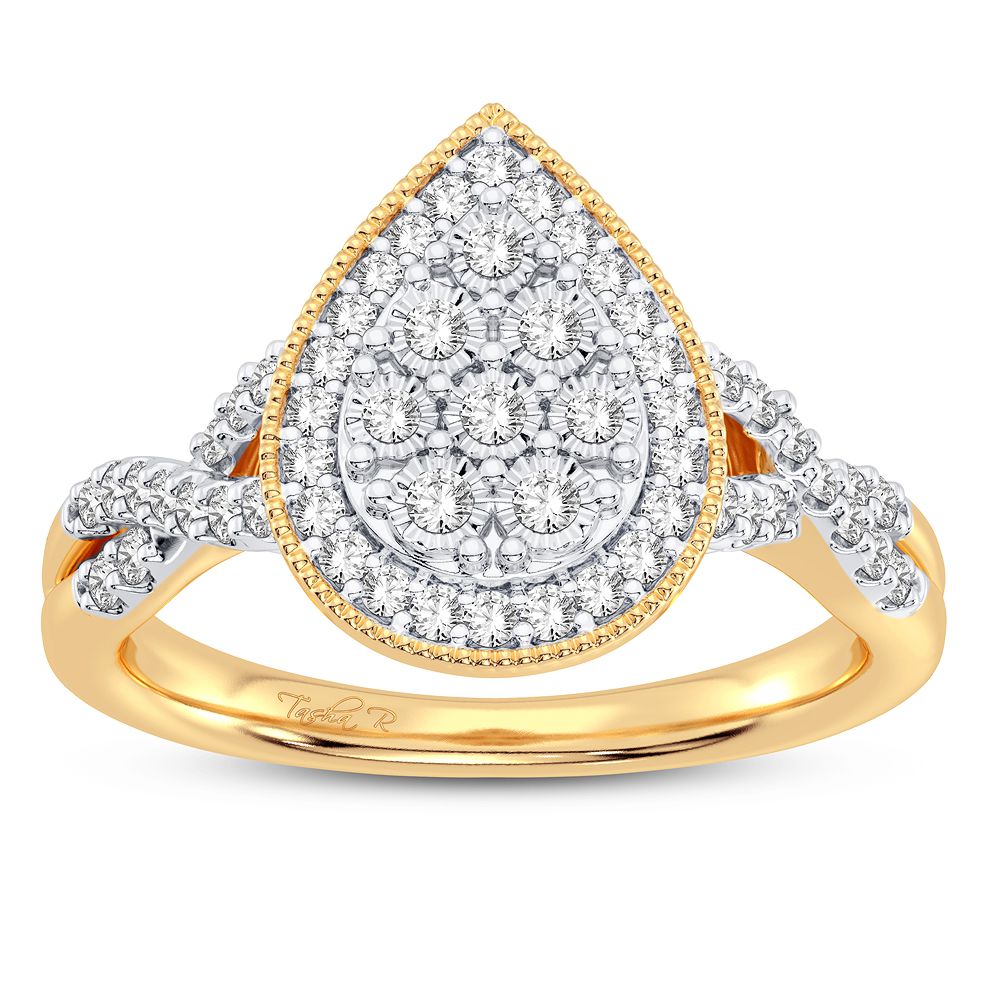 Exquisite 10K 0.25CT DIAMOND RING