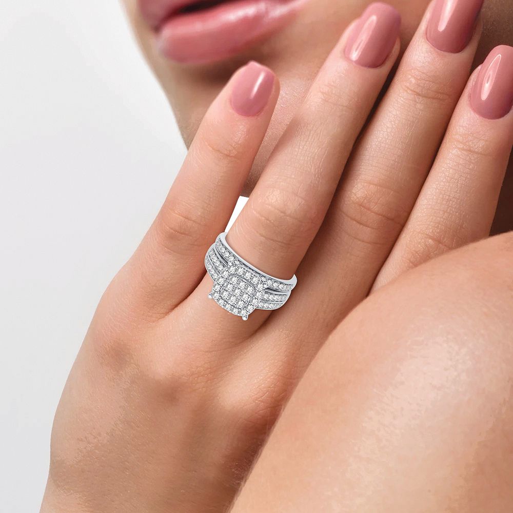 10K 0.90CT DIAMOND BRIDAL RING