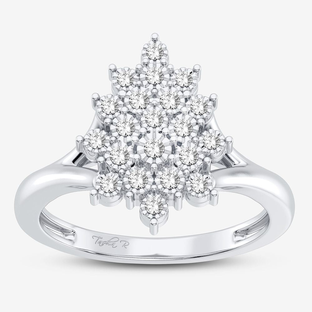 Elegant 10K 0.10CT DIAMOND RING