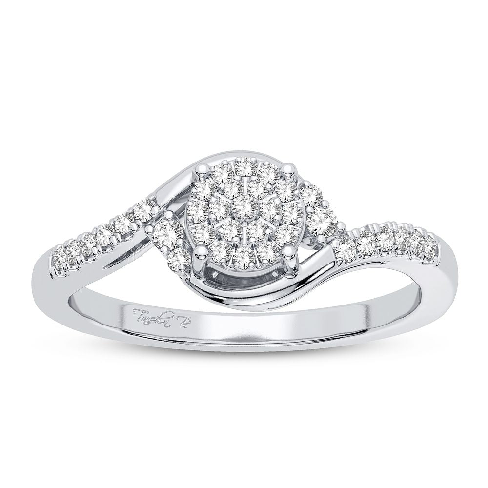 Elegant 10K 0.15CT DIAMOND RING