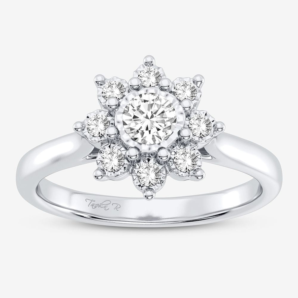 Exquisite 10K 0.10CT DIAMOND RING