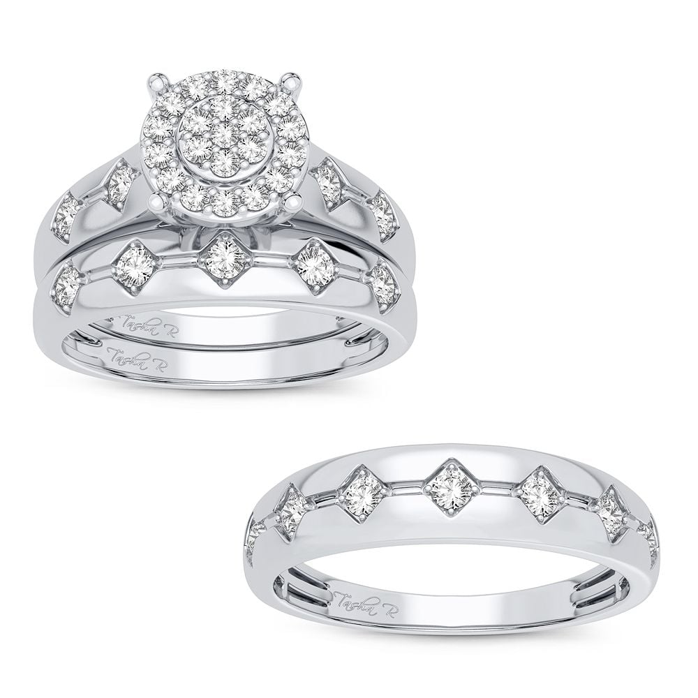 10K 0.76CT DIAMOND TRIO SET