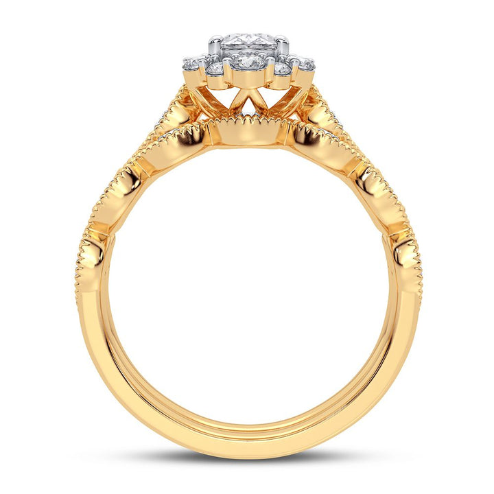 14K 1.00CT Diamond Bridal Ring