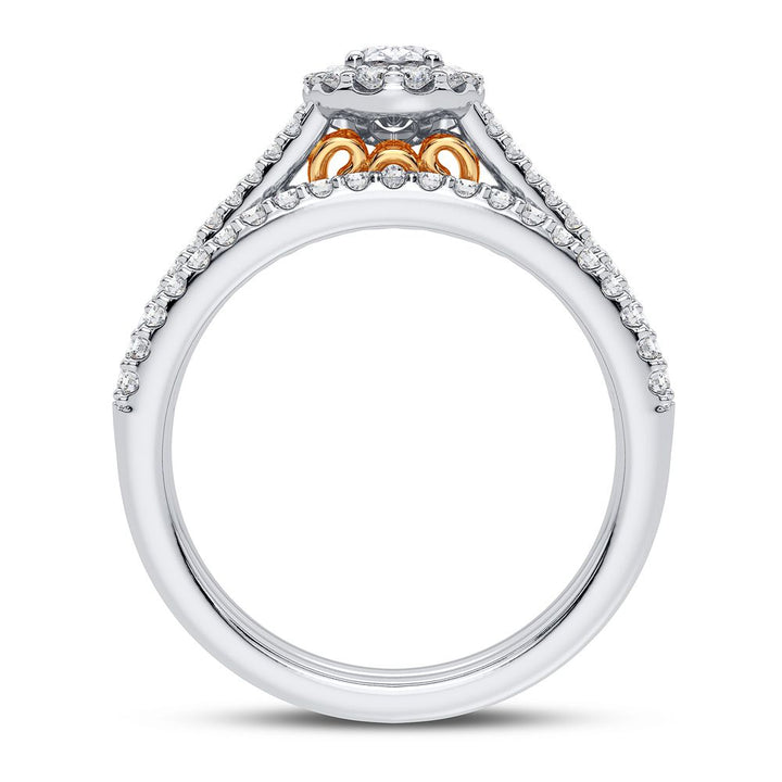 14K 0.90CT Diamond Bridal Ring