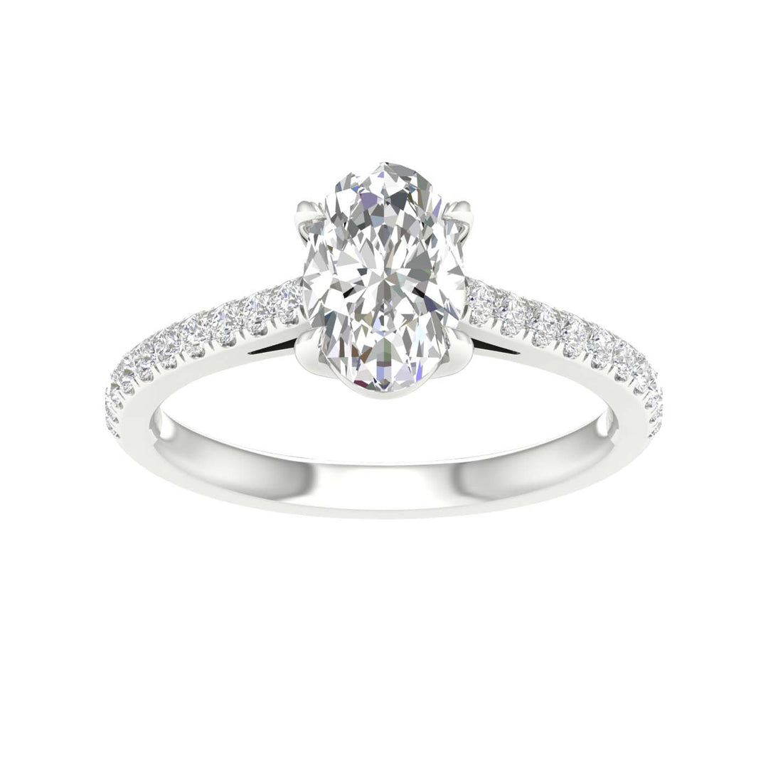 14K 1.25CT Certified Lab Grown Diamond Ring ( IGI Certified )