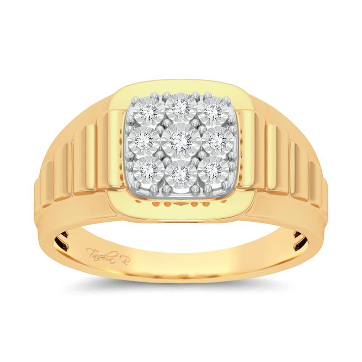 10K 0.15ct Diamond Mens Ring