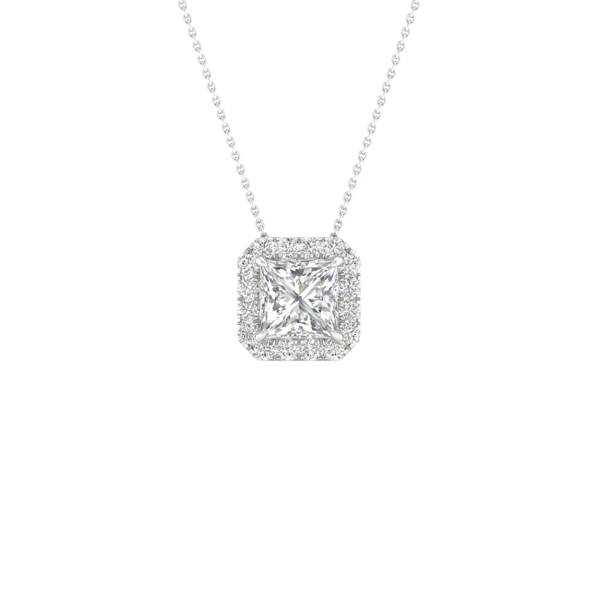 14K 1.13CT Certified Lab Grown Diamond Pendant ( IGI Certified )