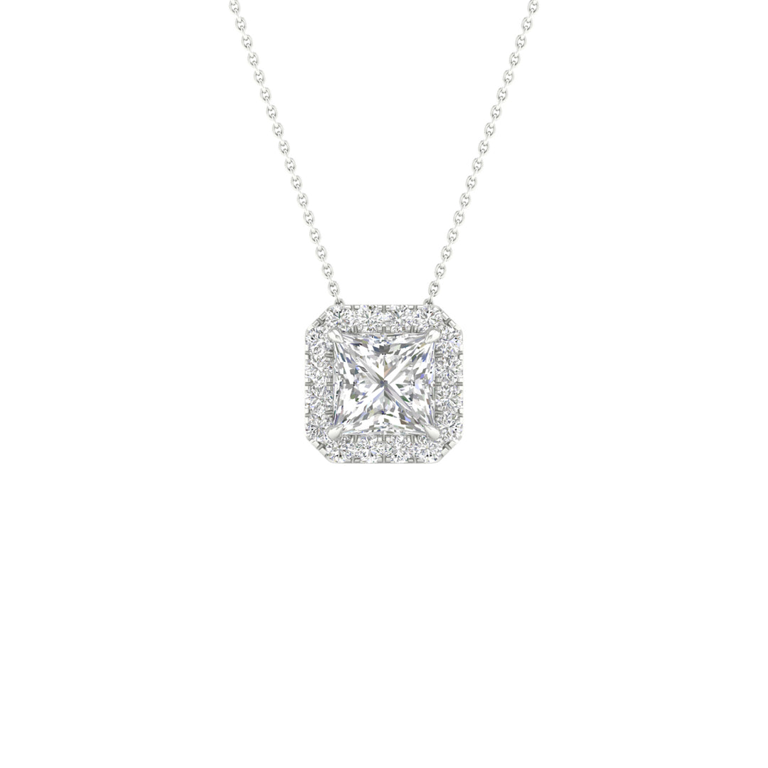 14K 1.13CT Certified Lab Grown Diamond Pendant ( IGI Certified )