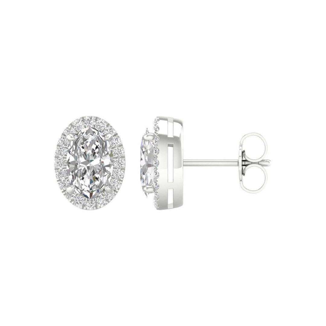 14K 2.25CT Certified Lab Grown Diamond Earrings ( IGI Certified )