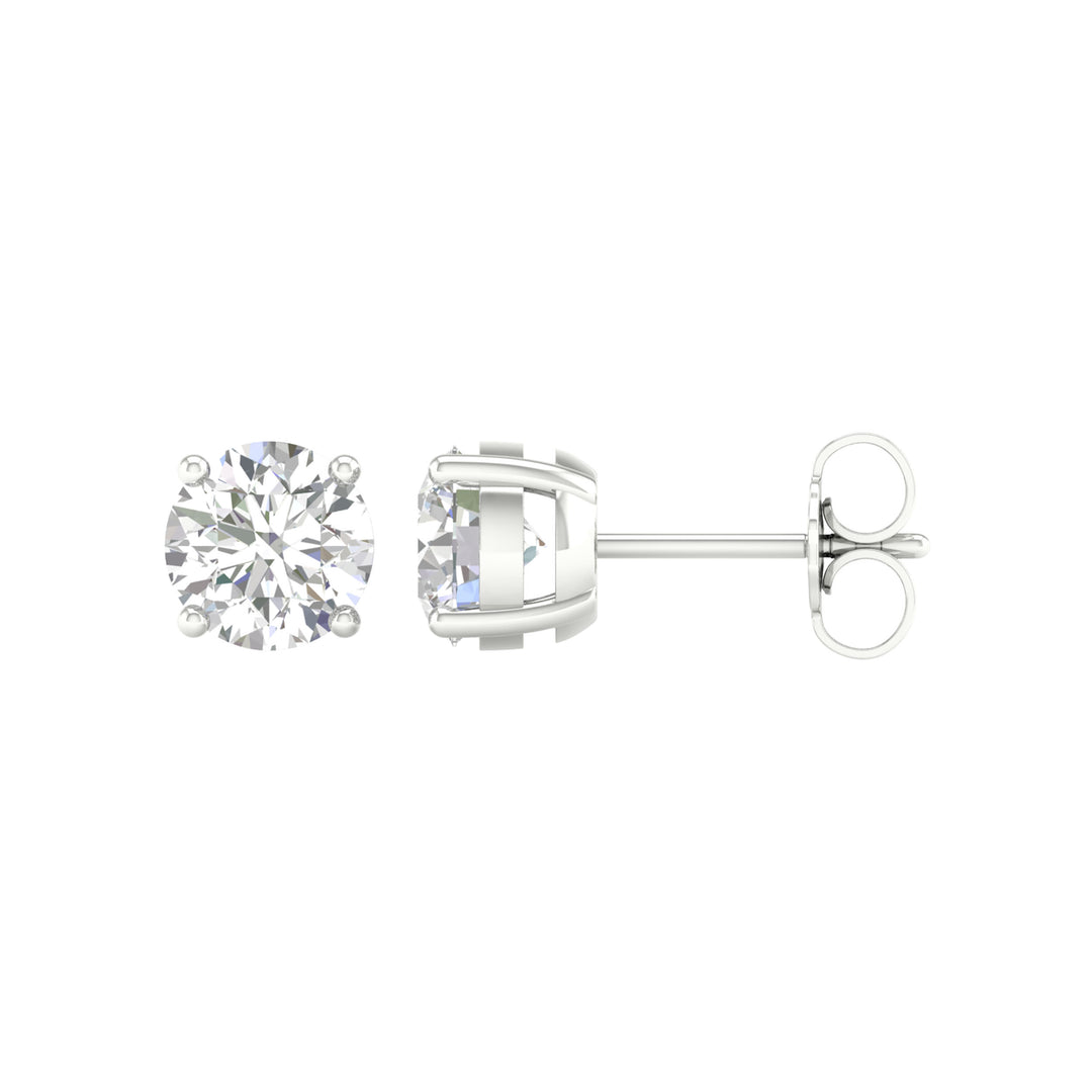 14K 2.00CT Certified Lab Grown Diamond Earrings ( IGI Certified )