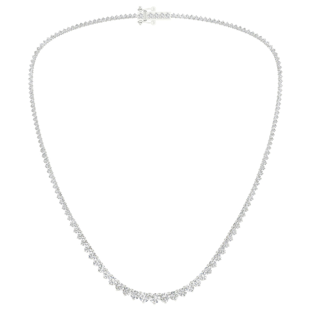 14K 10.00CT Certified Lab Grown Diamond Necklace ( IGI Certified )