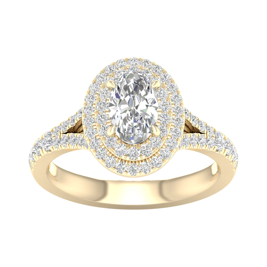 14K  1.25CT Certified Lab Grown Diamond Ring ( IGI Certified )