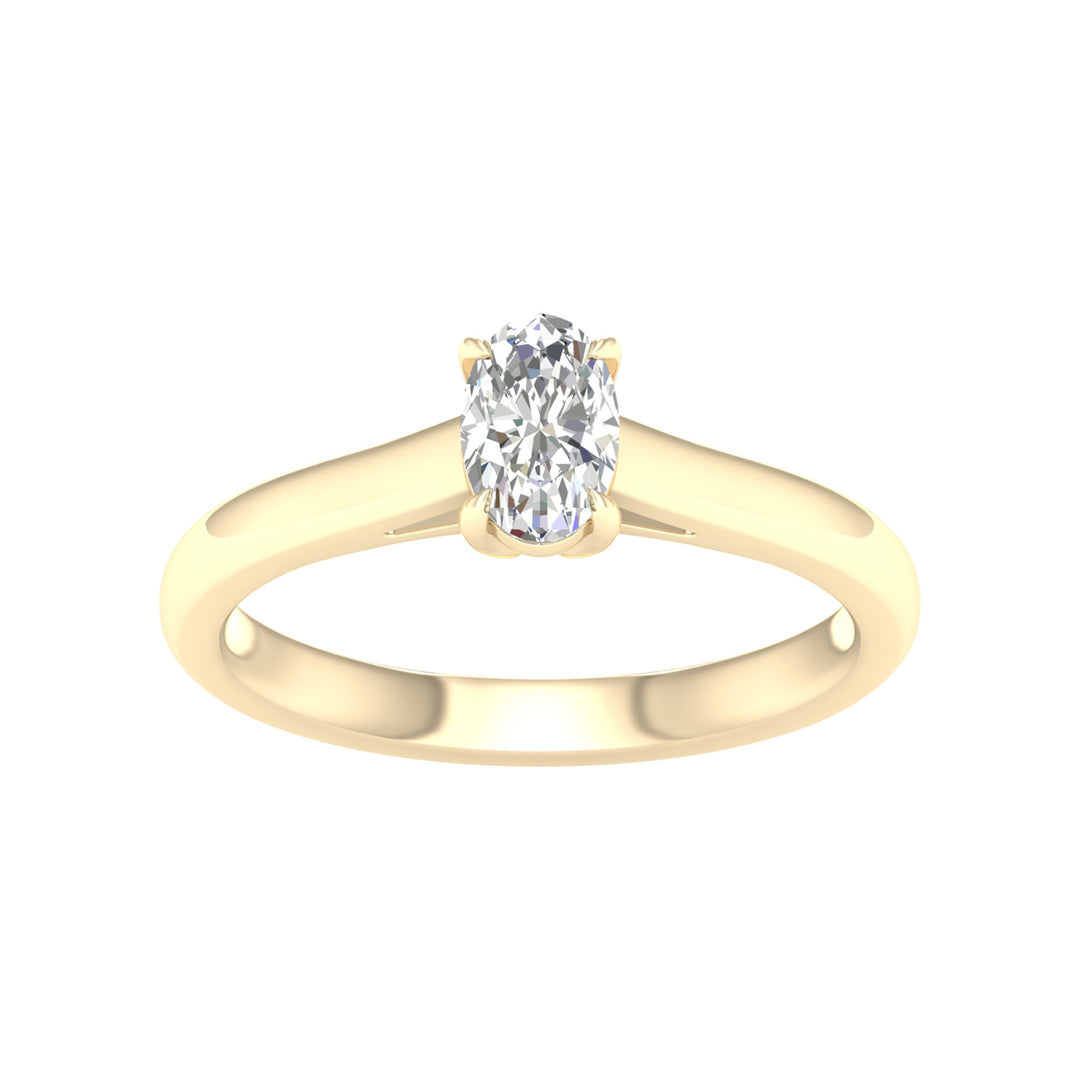 14K 0.50CT Certified Lab Grown Diamond Ring ( IGI Certified )