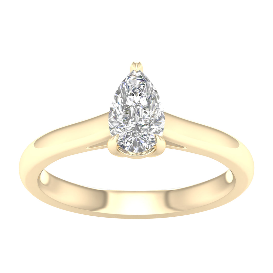 14K 0.75CT  Lab Grown Engagement Ring