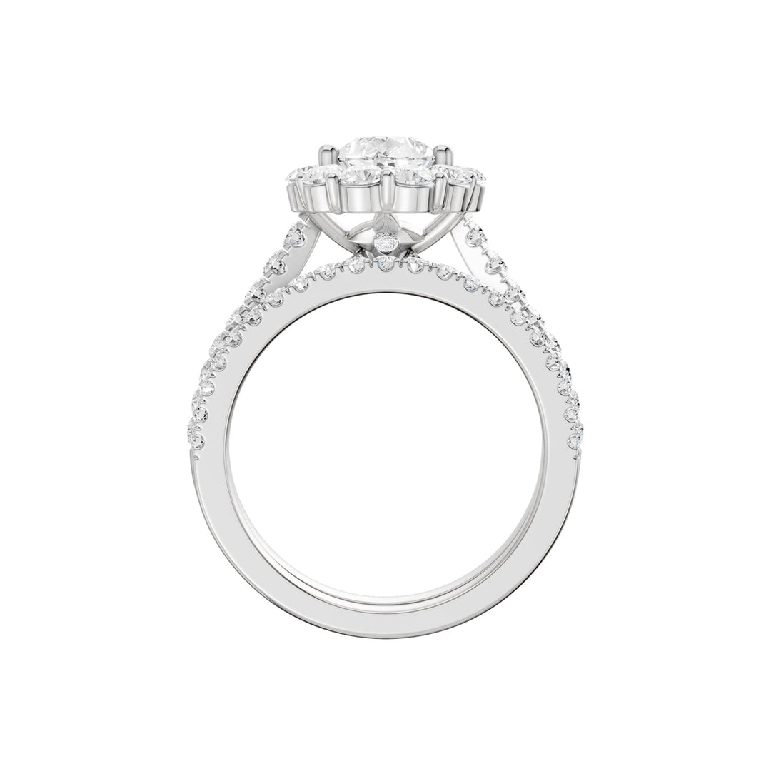14K 2.50CT Certified Lab Grown Diamond Bridal Set