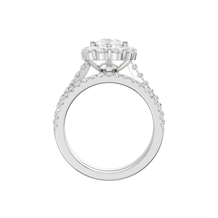 14K 2.50CT Certified Lab Grown Diamond Bridal Set