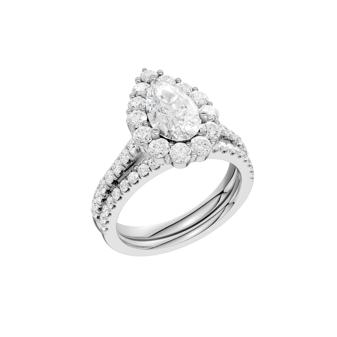 14K 2.50CT Certified Lab Grown Diamond Bridal Set