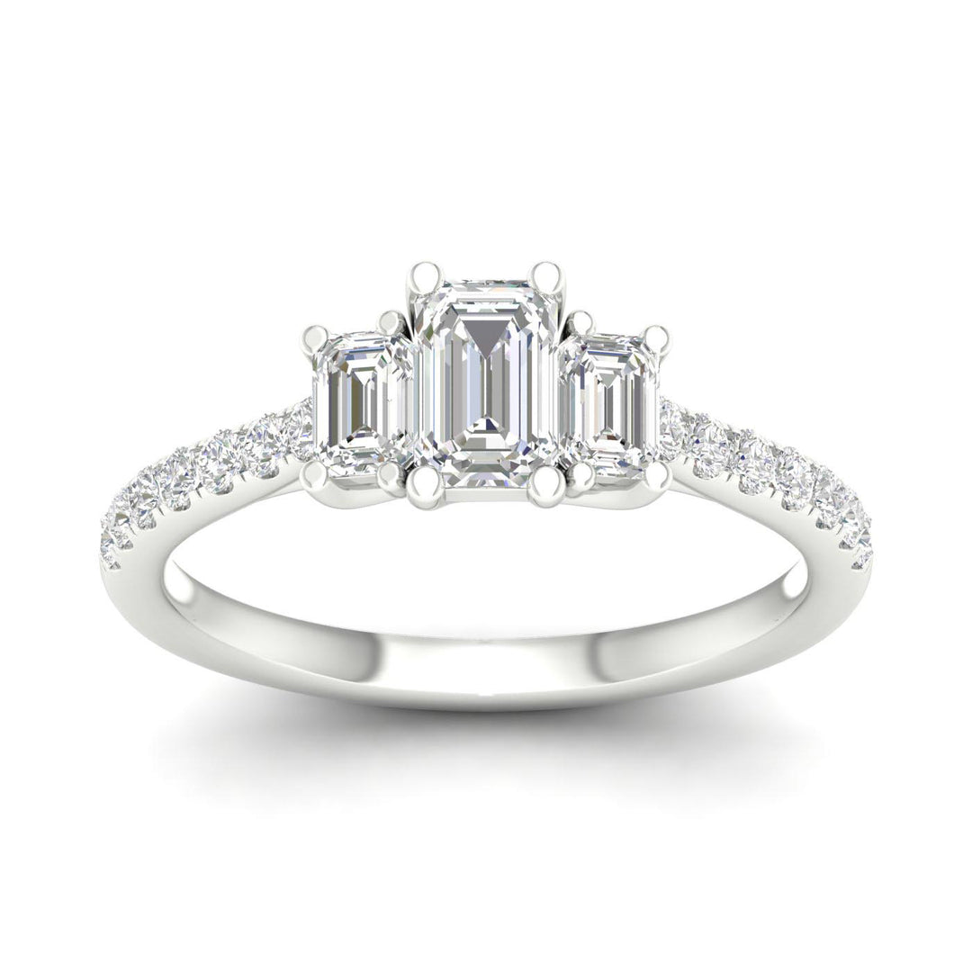 14K  1.00CT  Certified Lab Grown Diamond Ring ( IGI Certified )