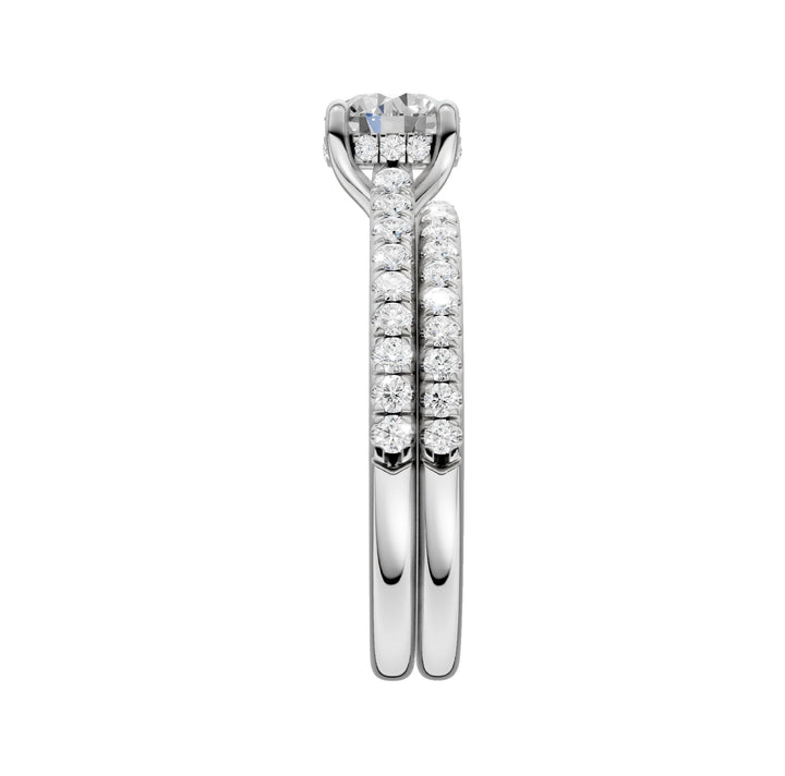 Platinum  1.50CT  Lab Diamond Bridal Ring