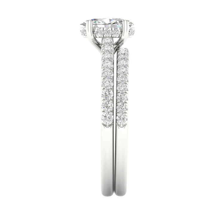 Platinum  1.50CT  Lab Diamond Bridal Ring