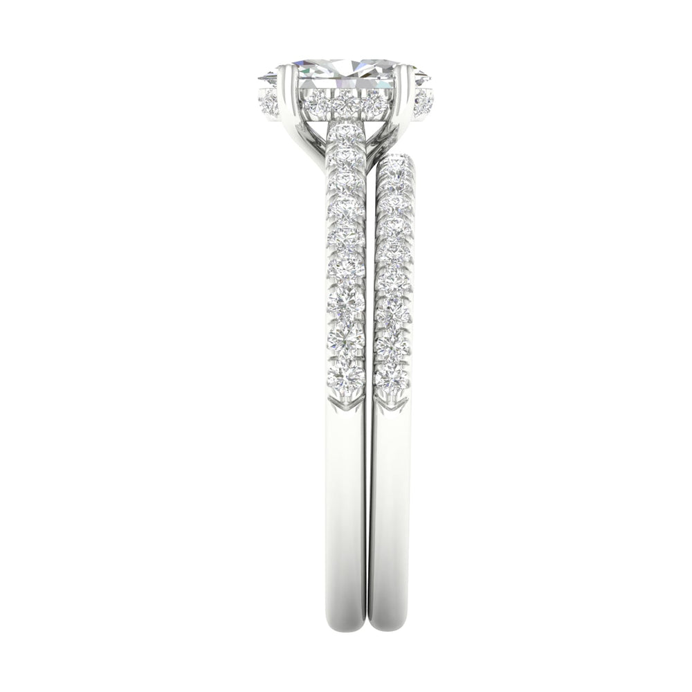 Platinum  1.50CT  Lab Diamond Bridal Ring
