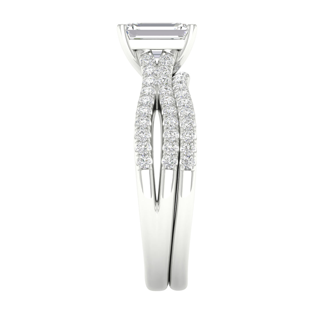 14K 1.40ct Lab Grown Diamond Bridal Set