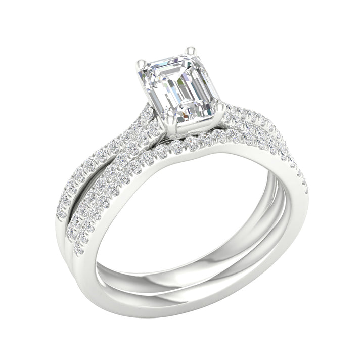 14K 1.40CT Lab Grown Bridal Set