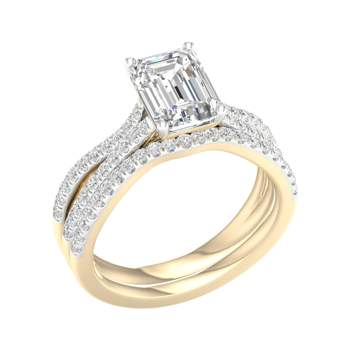 14K 2.40CT Lab Grown Diamond Bridal Set