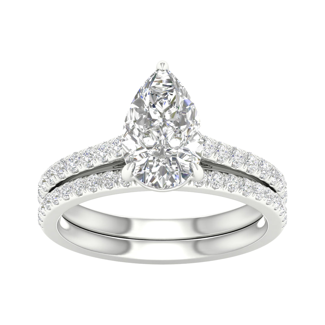 14K 2.40CT Lab Grown Bridal Set