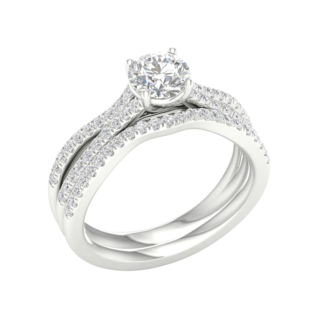 14K 1.40CT Lab Grown Diamond Bridal Set