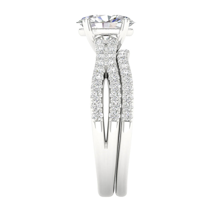 14K 1.40CT Lab Grown Bridal Set