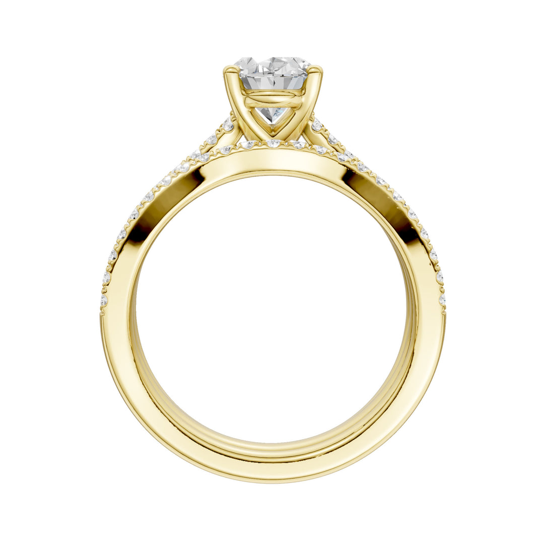 14K 1.40CT Lab Grown Bridal Set