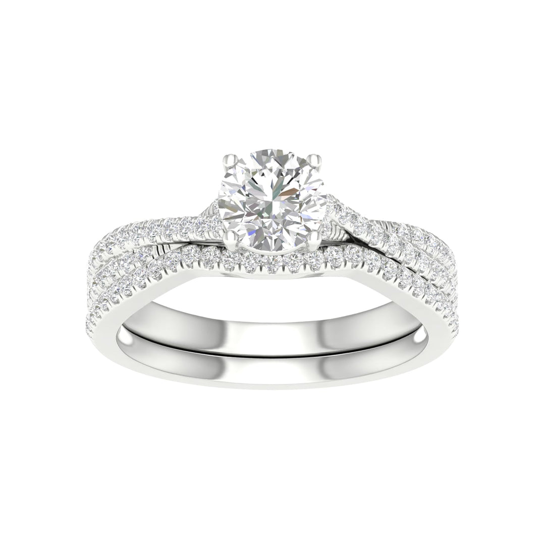 14K 1.40CT Lab Grown Diamond Bridal Set