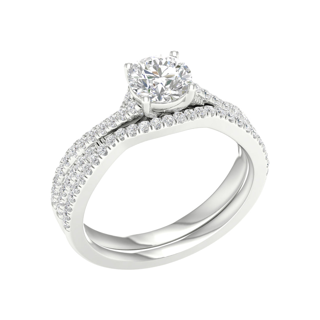 14K 1.40CT Lab Grown Diamond Bridal Set