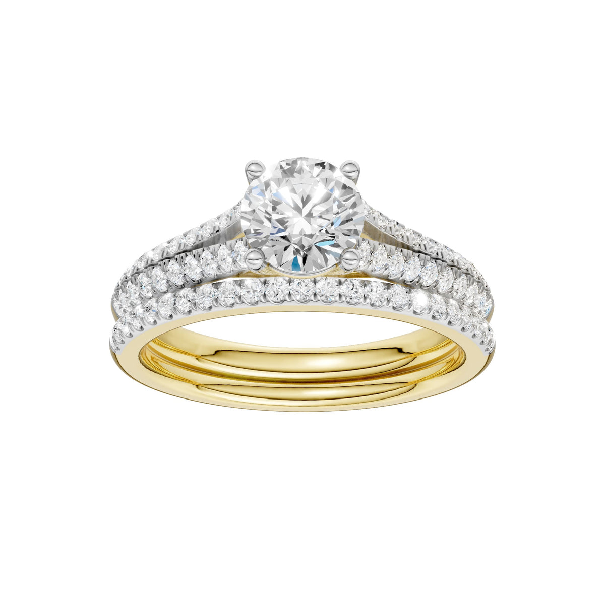 14K 1.40ct Lab Grown Diamond Bridal Set