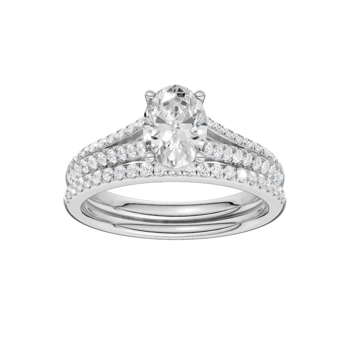 14K 1.40CT Lab Grown Bridal Set