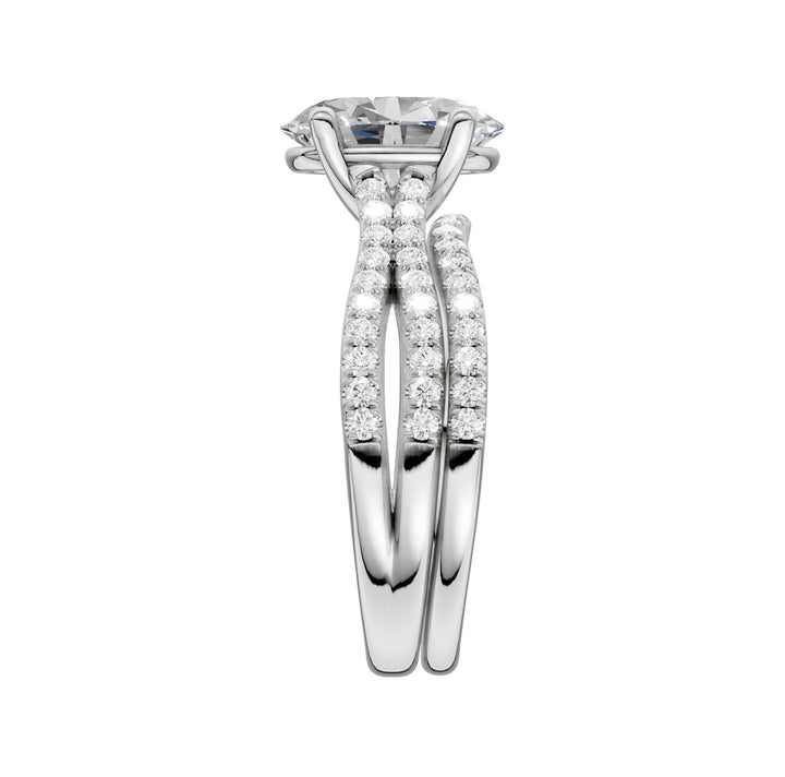 14K 1.40CT Lab Diamond Bridal Set