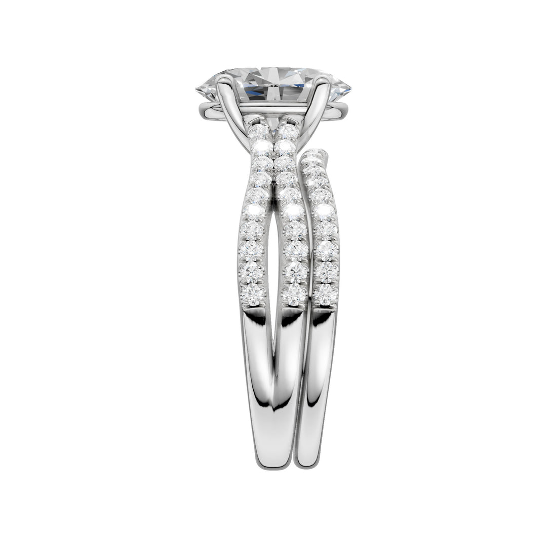 14K 1.40CT Lab Diamond Bridal Set