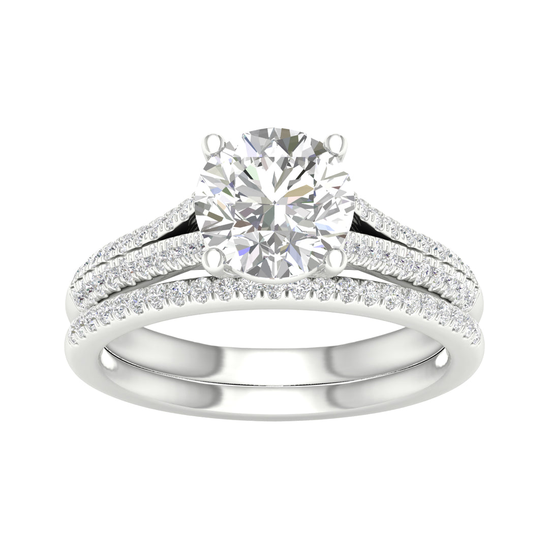 14K 2.40CT Lab Grown Bridal Set