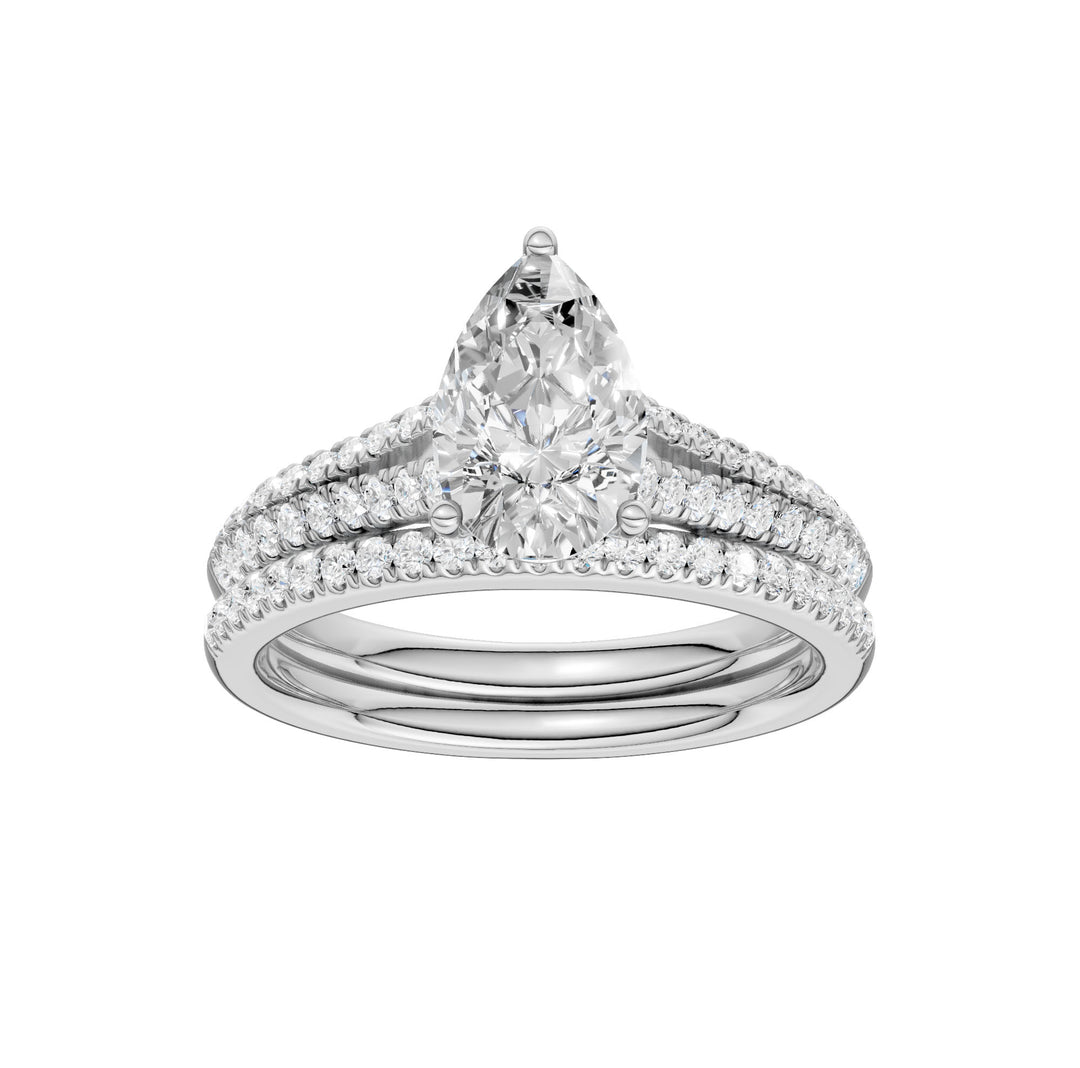 Certified Lab Grown 14K 1.40CT Diamond Bridal Set