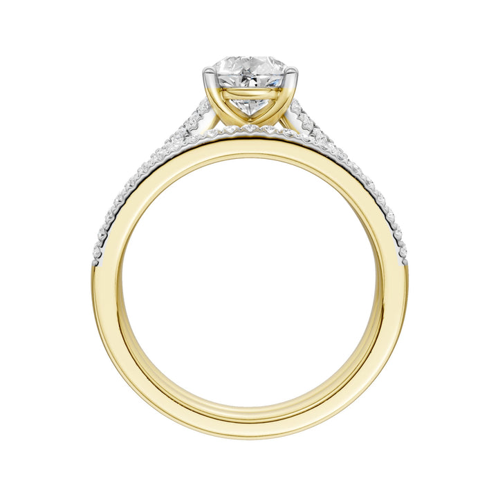 Certified Lab Grown 14K 1.40CT Diamond Bridal Set