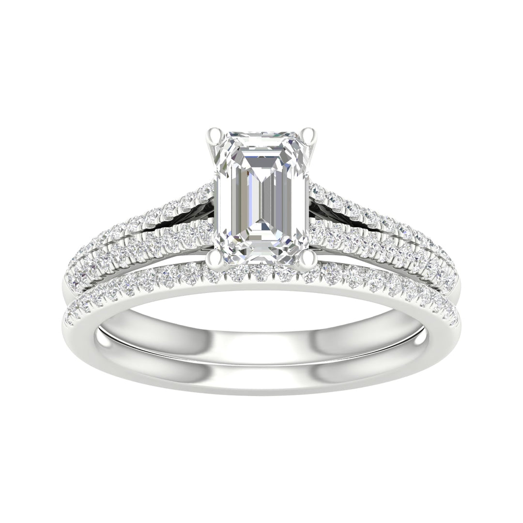 Certified Lab Grown 14K 1.40CT Diamond Bridal Set