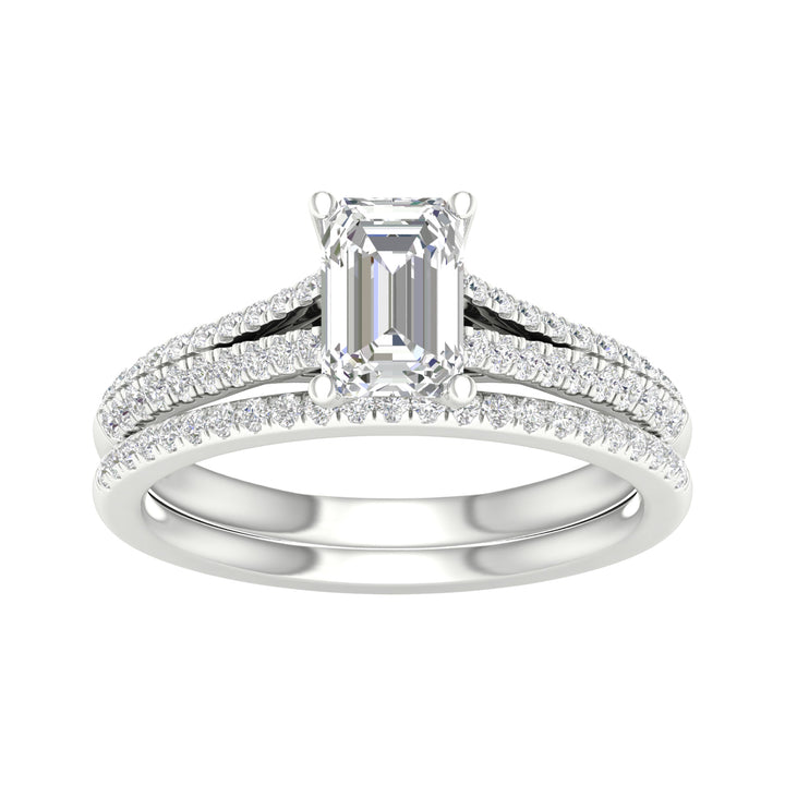 Certified Lab Grown 14K 1.40CT Diamond Bridal Set