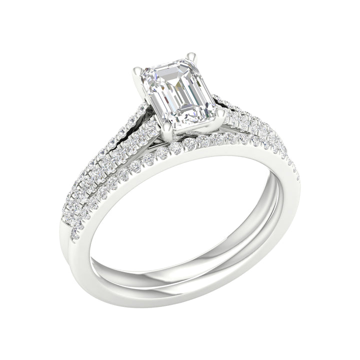 14K 1.40CT Lab Grown Bridal Set