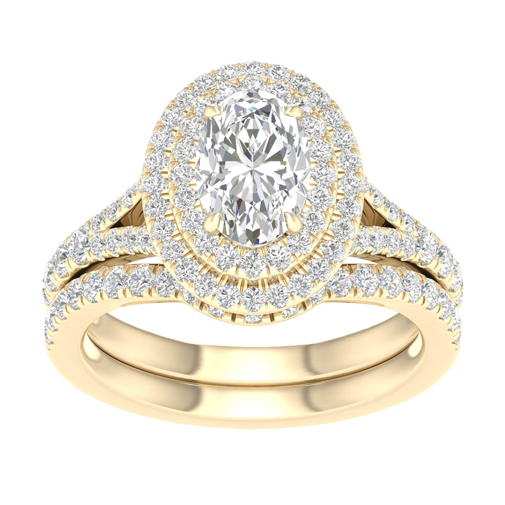 14K 1.75CT  Lab Grown Diamond Bridal Ring