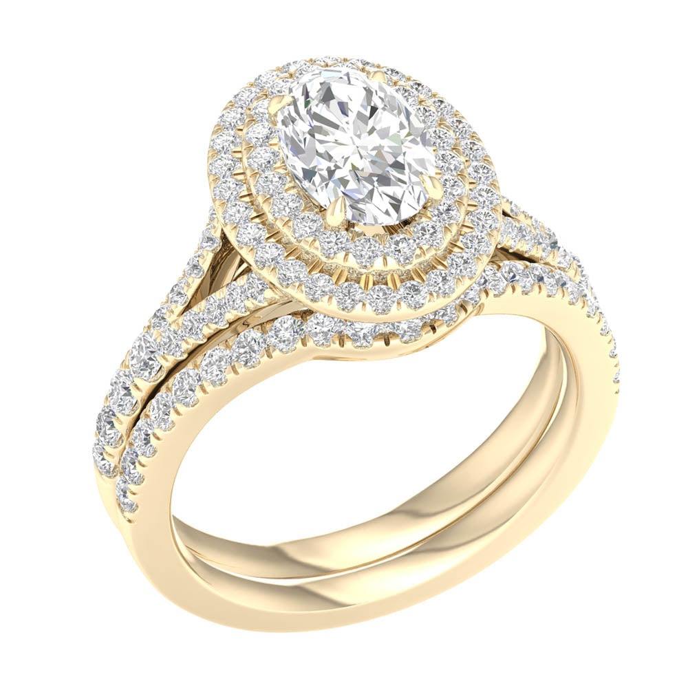 14K 1.75CT  Lab Grown Diamond Bridal Ring