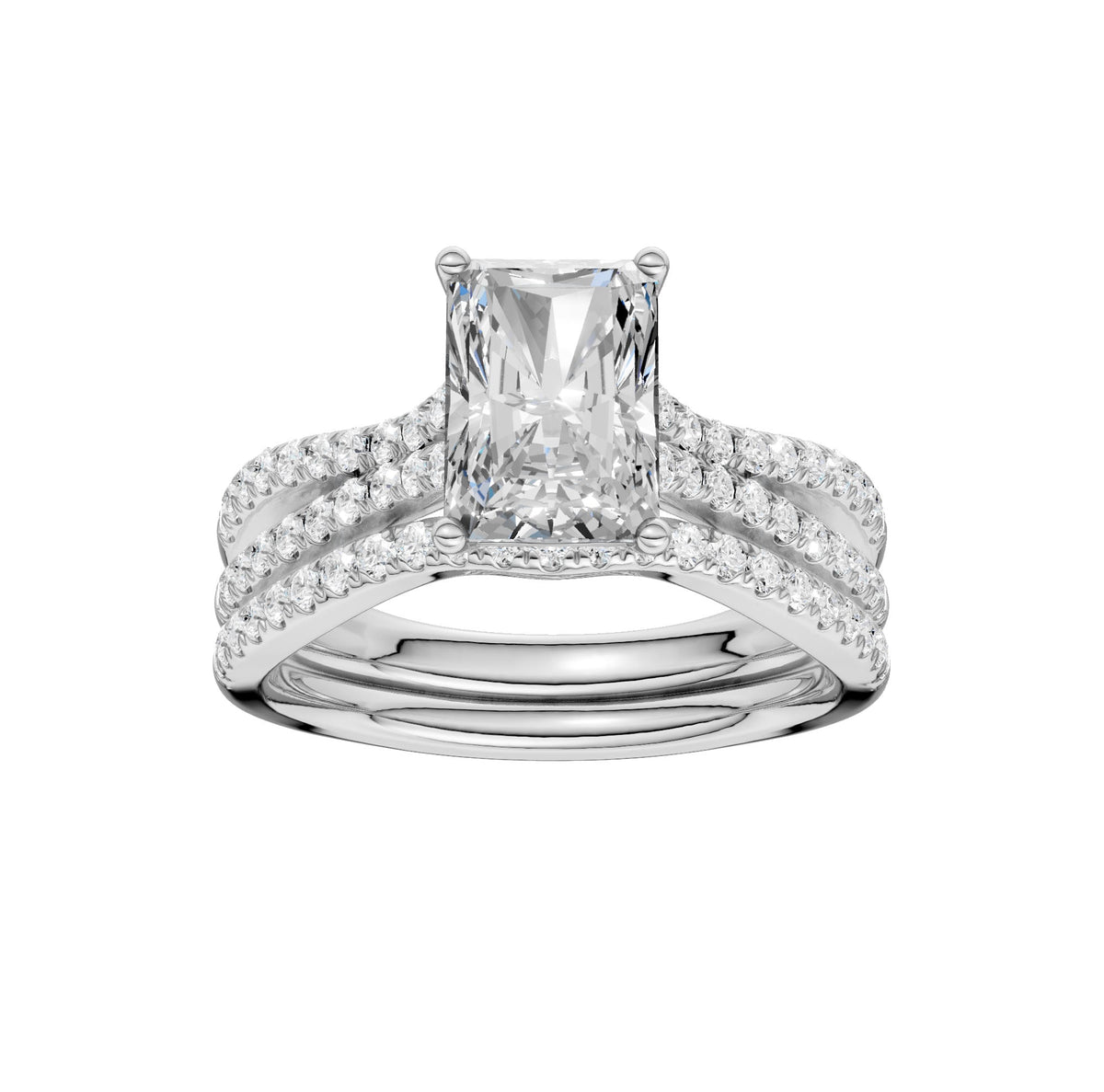 14K 2.40CT Lab Grown Diamond Bridal Set