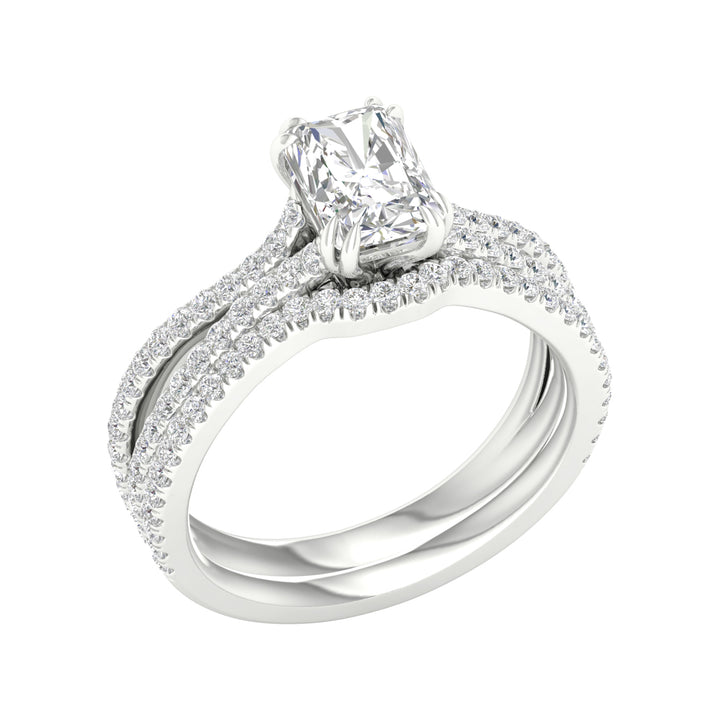 14K 1.50CT Lab Grown Diamond Bridal Set